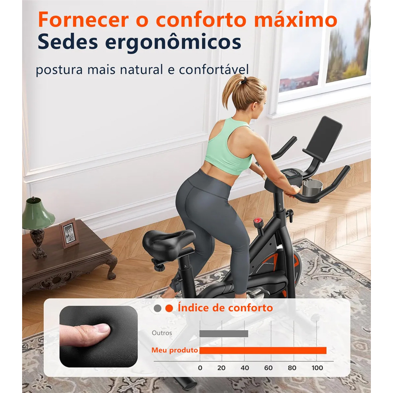 Bicicleta Spinning Rmira Roda de Inércia 12kg - Imagem de detalhe 4