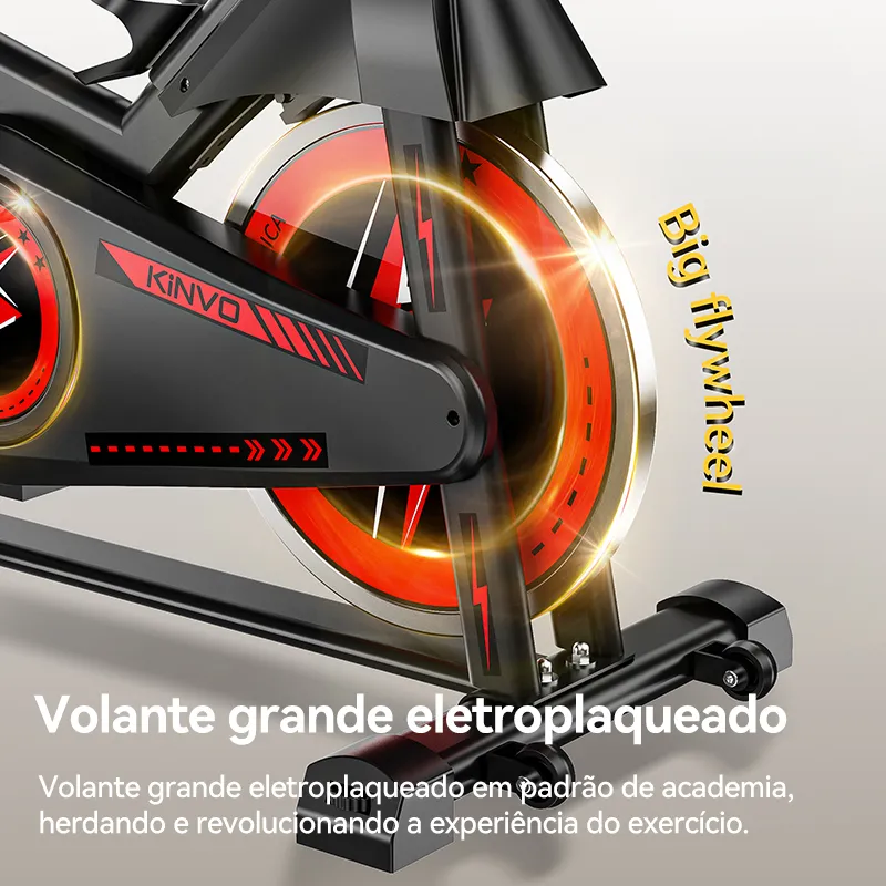 Bicicleta Spinning KiNVO SPN03B Roda de Inércia 15kg - Imagem de detalhe 3