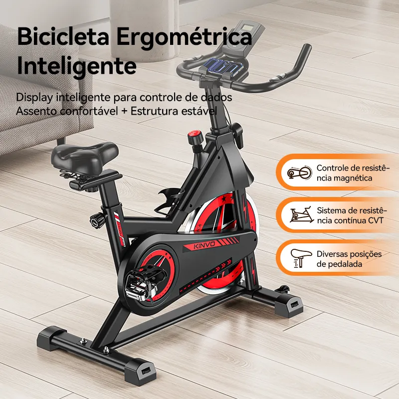 Bicicleta Spinning KiNVO SPN03B Roda de Inércia 15kg - Imagem de detalhe 1