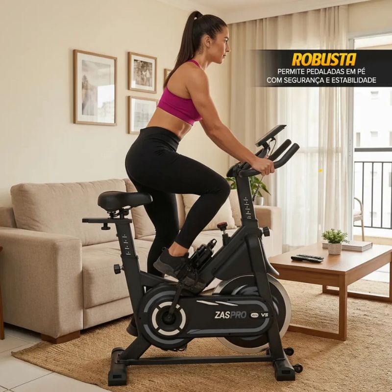 Bicicleta Ergométrica Spinning MBX Zaspro V2 (20kg) - Cinza - Imagem de detalhe 10