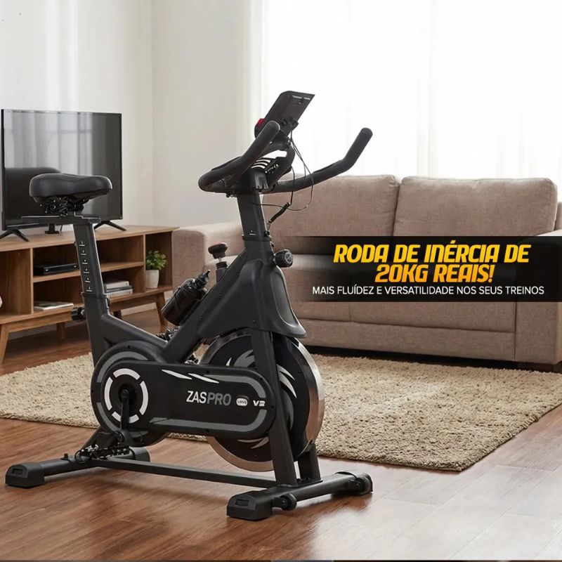 Bicicleta Ergométrica Spinning MBX Zaspro V2 (20kg) - Cinza - Imagem de detalhe 2