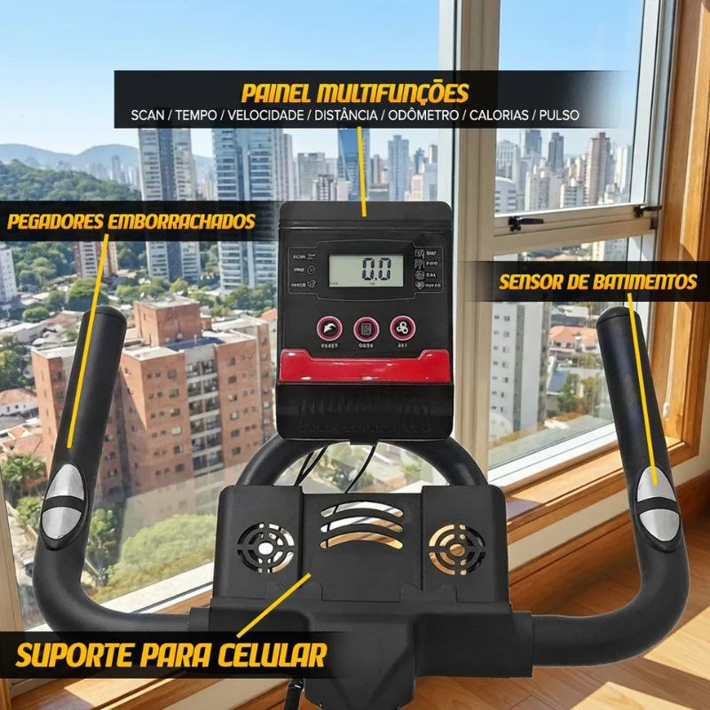 Bicicleta Ergométrica Spinning MBX Zaspro V2 (20kg) - Cinza - Imagem de detalhe 6