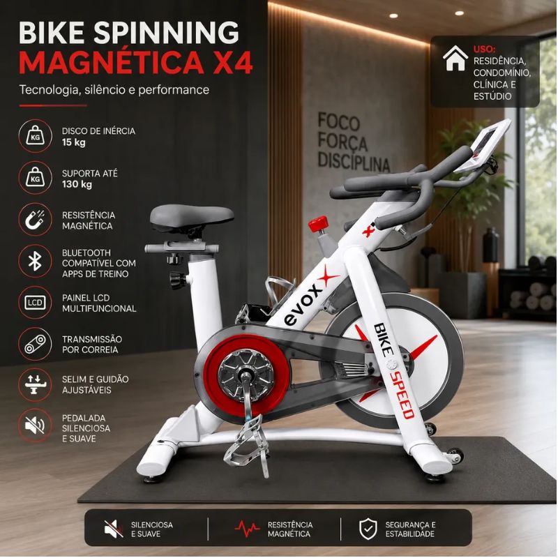 Bicicleta Spinning Indoor Magnétic System X4 - Imagem de detalhe 2