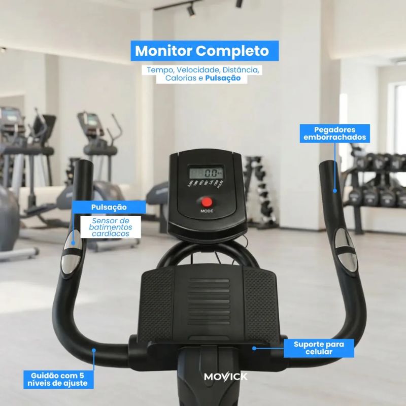 Bicicleta Spinning Movick Roda De Inércia 13kg - Imagem de detalhe 5