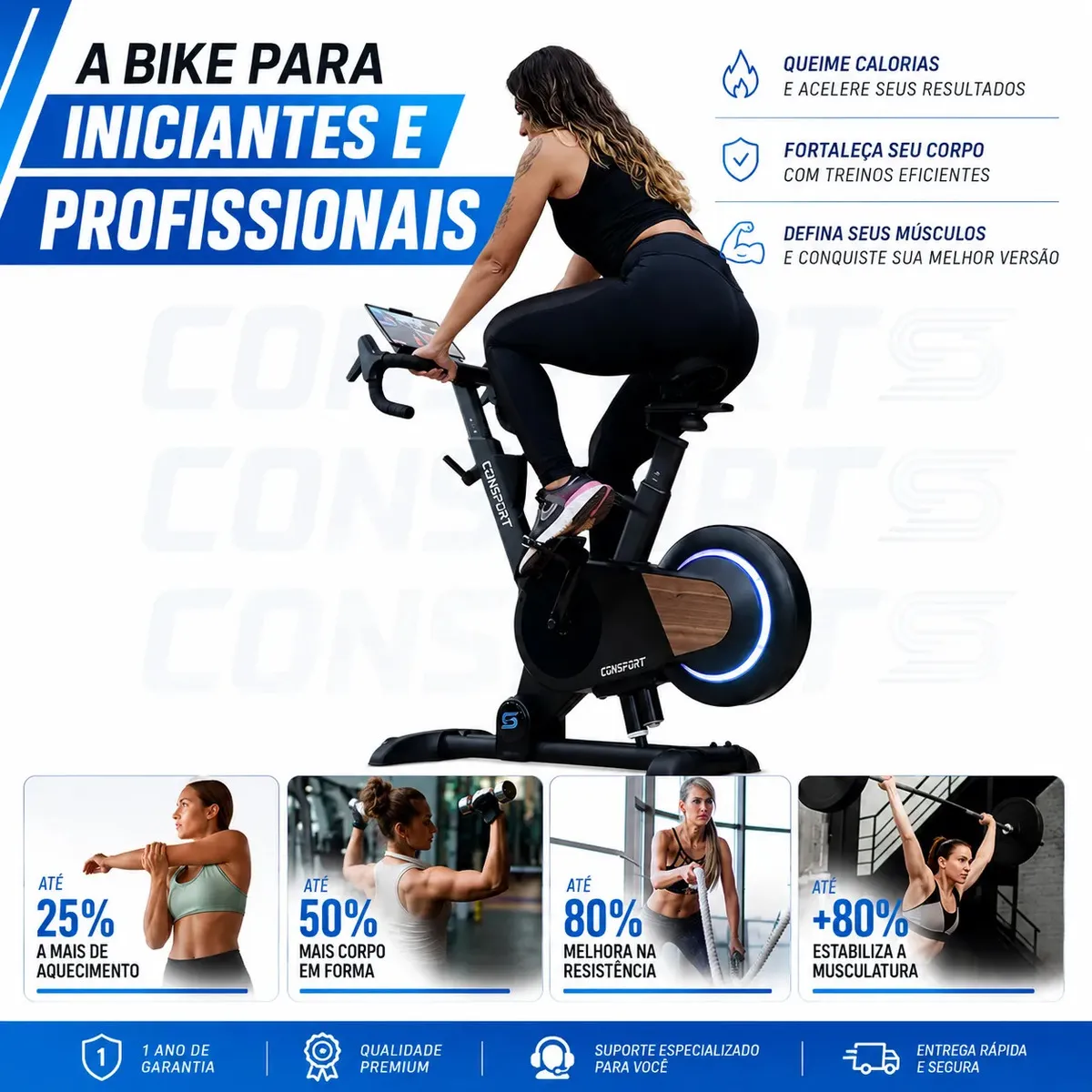 Bicicleta Spinning S200 Connect Consport - Imagem de detalhe 3