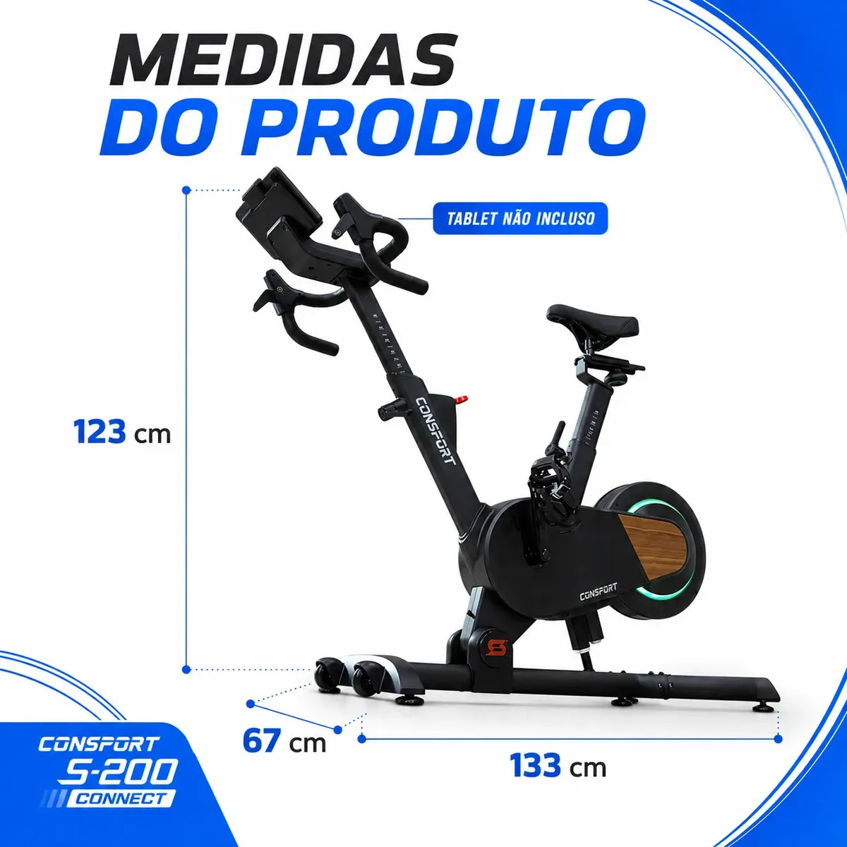 Bicicleta Spinning S200 Connect Consport - Imagem de detalhe 2