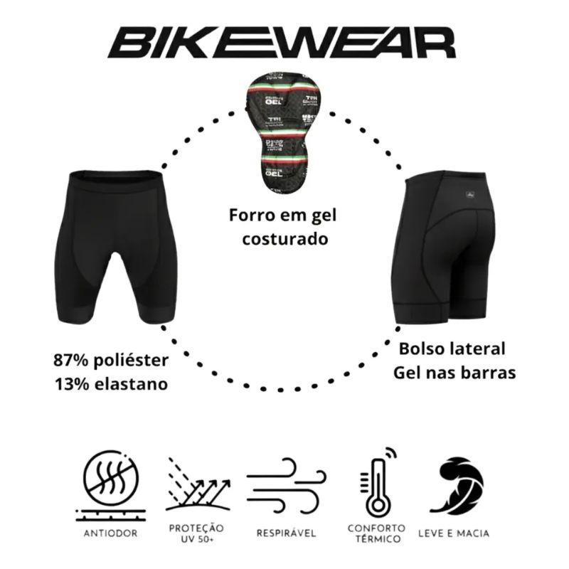 Bermuda Ciclismo Feminina BIKEWEAR - Imagem de detalhe 7