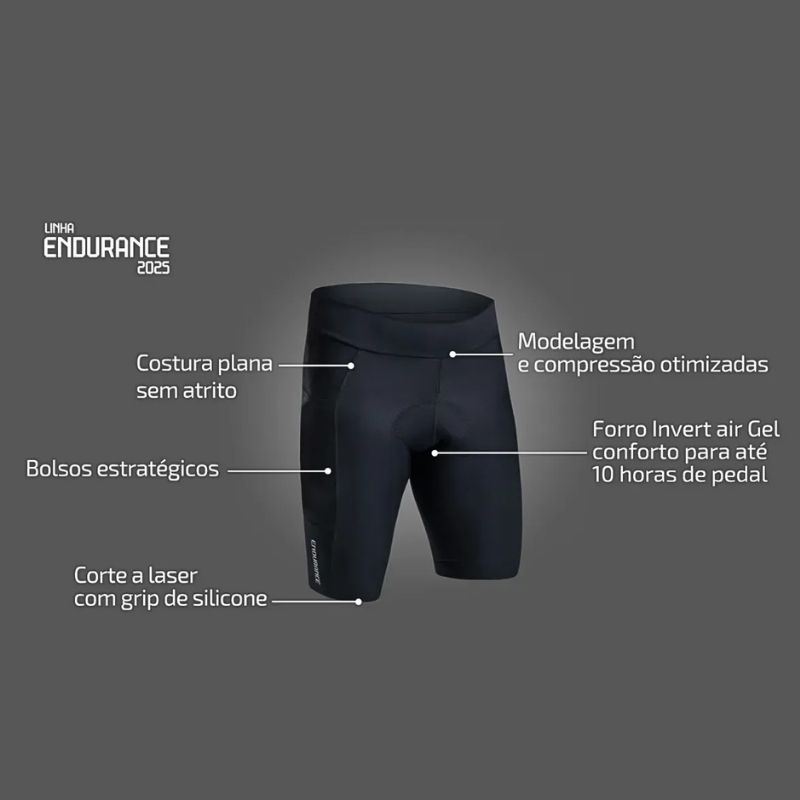 Bermuda Feminina com Gel Free Force Endurance - Imagem de detalhe 5