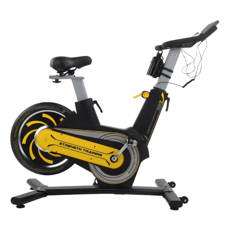 Bicicleta Ergométrica Spinning Magnética 8kg ZRSE Amarela