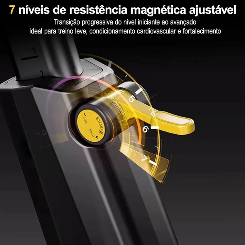 Bicicleta Ergométrica Spinning Magnética 8kg ZRSE Amarela - Imagem de detalhe 9