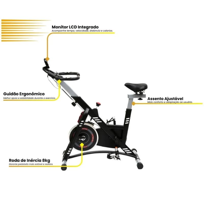 Bicicleta Ergométrica WCT Fitness Mecânica 8kg - Imagem de detalhe 7