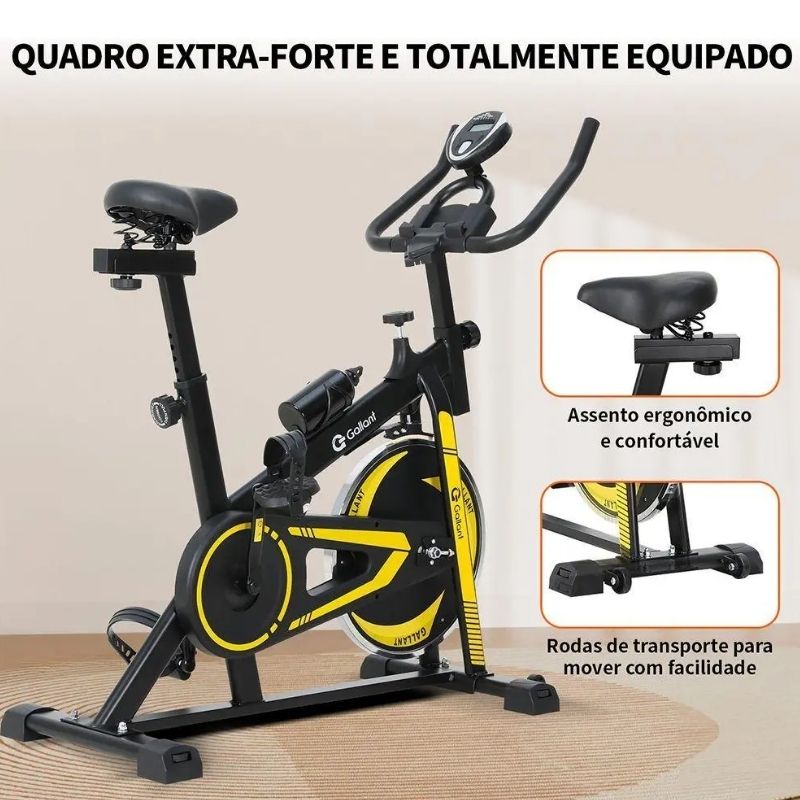 Bicicleta Spinning Mecânica Gallant Power X GSB06HBTB-PT - Imagem de detalhe 4