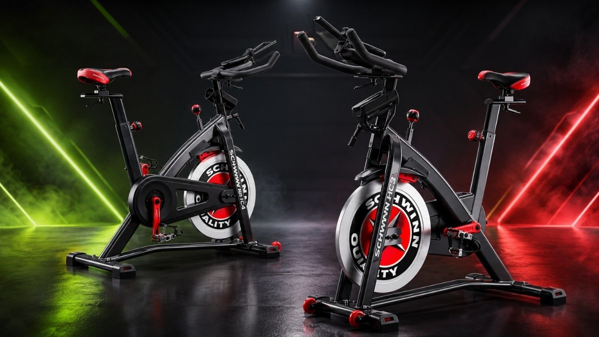 Schwinn IC3 (esq.) e IC4 (dir.): dois níveis de investimento, a mesma herança de qualidade