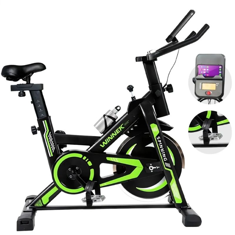 Bicicleta Spinning Winnek Mecânica 13kg Verde - Imagem de detalhe 1