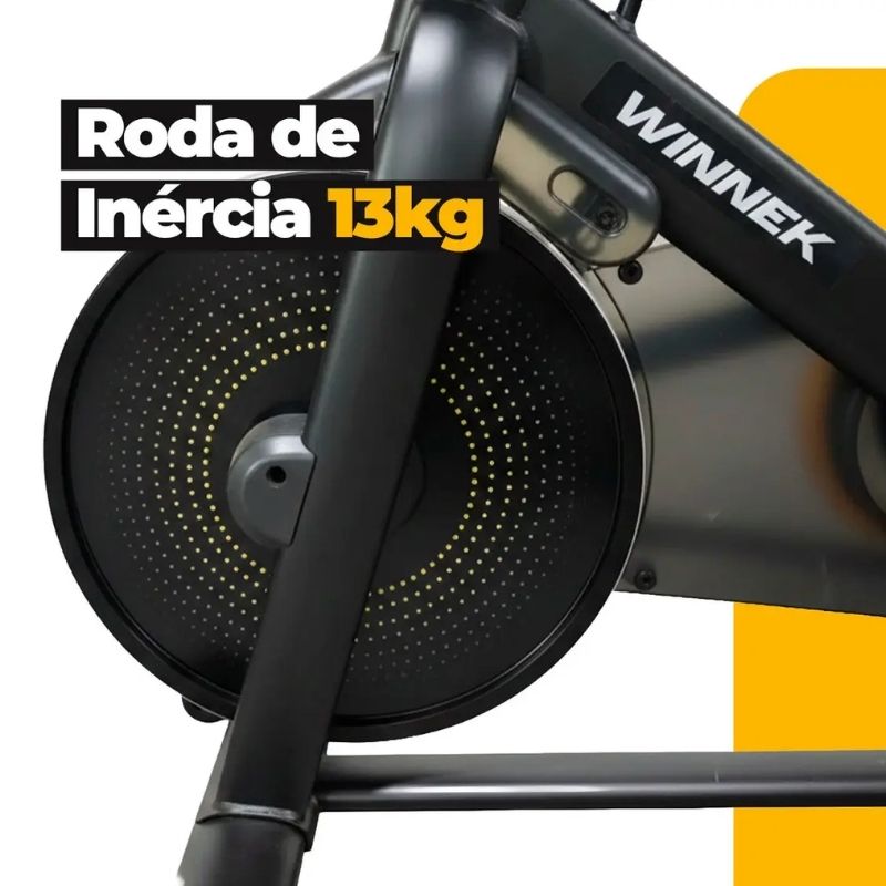 Bicicleta Spinning Winnek SYNC Magnética 13kg Bluetooth - Imagem de detalhe 6