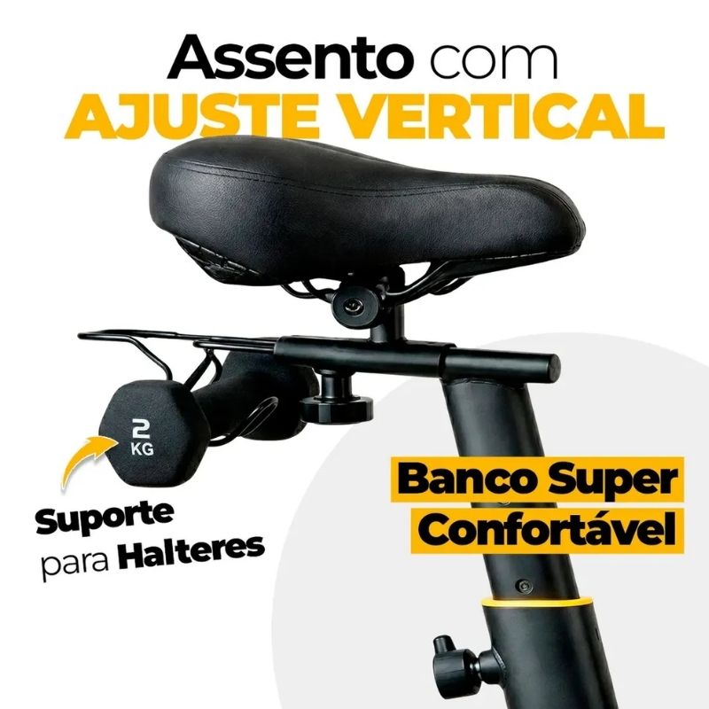 Bicicleta Spinning Winnek SYNC Magnética 13kg Bluetooth - Imagem de detalhe 3