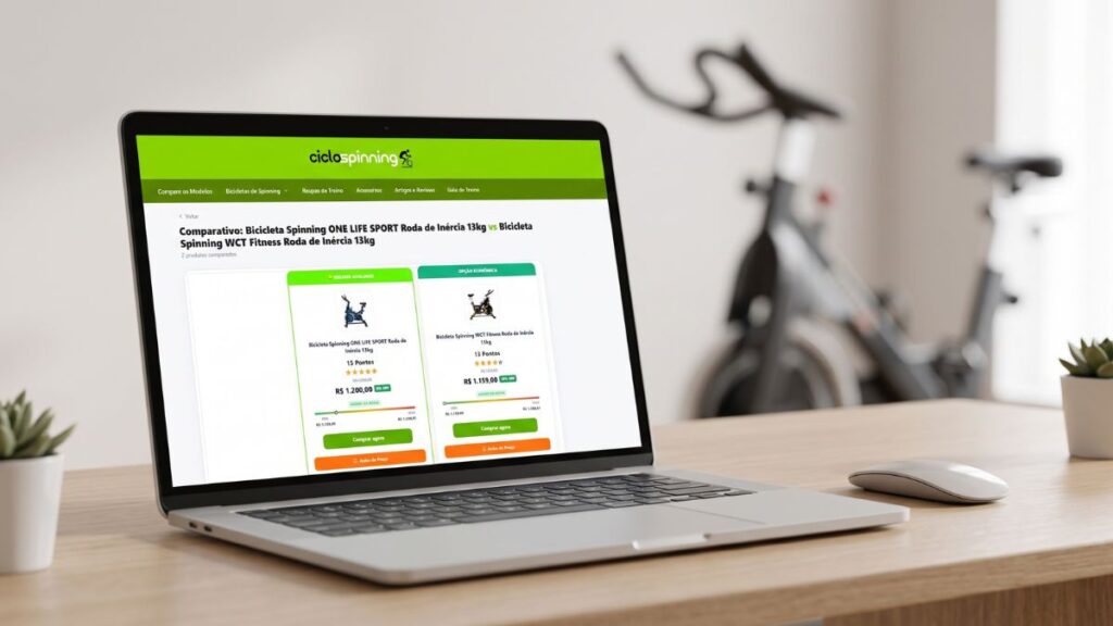 Tabela comparativa de características técnicas de bicicletas de spinning no CicloSpinning