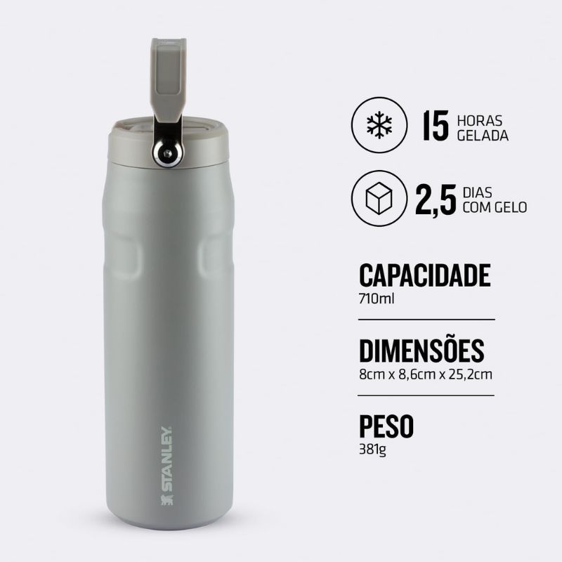 Garrafa Térmica Stanley Aerolight Flip Straw Ash 710ml - Imagem de detalhe 3