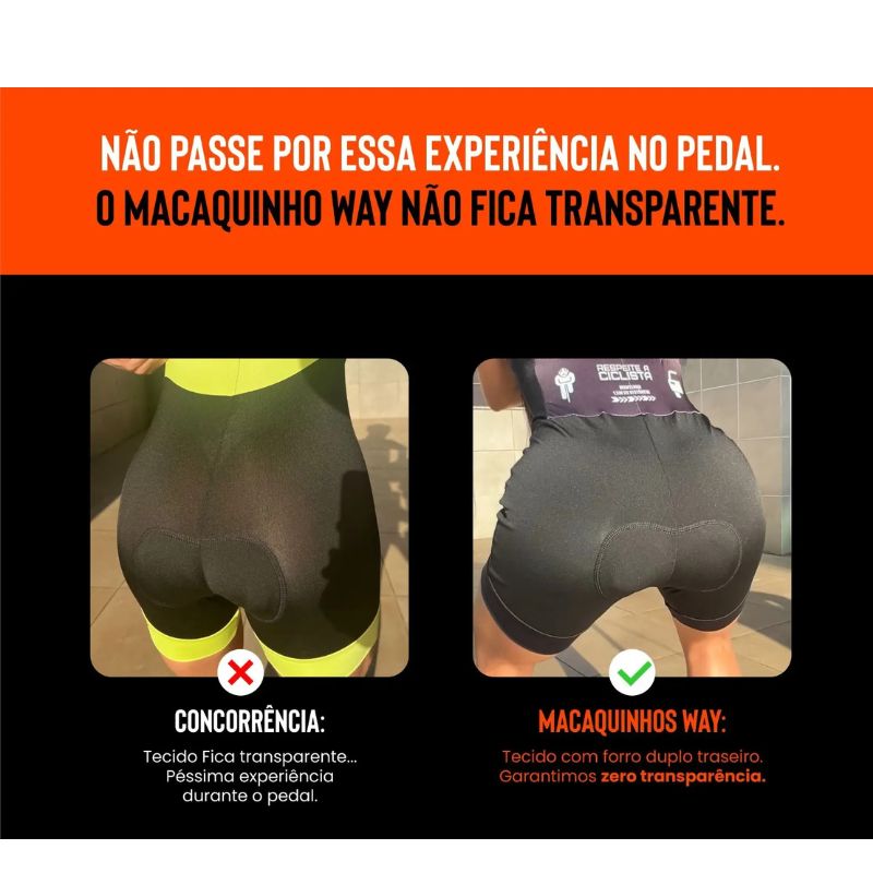 Trasparência do Macacão da Concorrência
