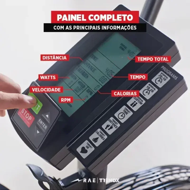 Air Bike Ergometrica Profissional Rae Fitness Preta