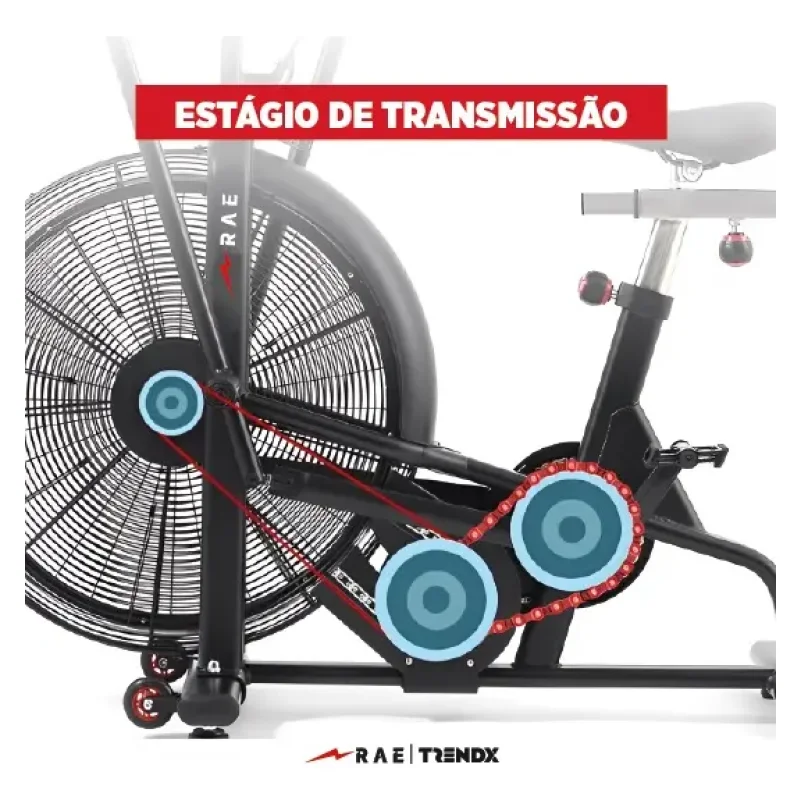 Air Bike Ergometrica Profissional Rae Fitness Preta