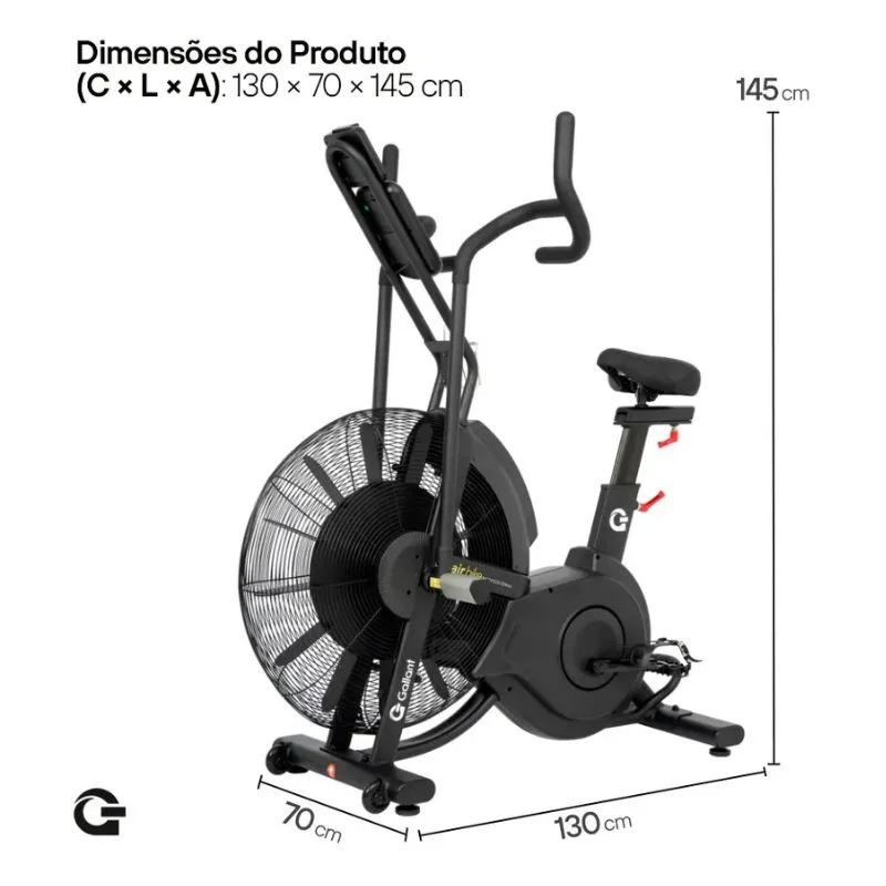 Bicicleta Ergometrica Air Bike Gallant Profissional