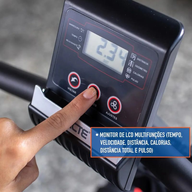 Bicicleta Ergométrica Horizontal Acte Sports E26 8 Níveis