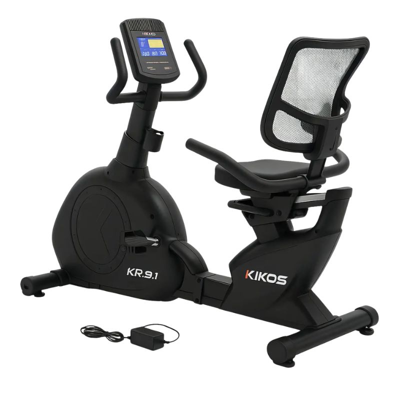 Bicicleta Ergométrica Horizontal Kikos KR9.1 Eletromagnética Preta