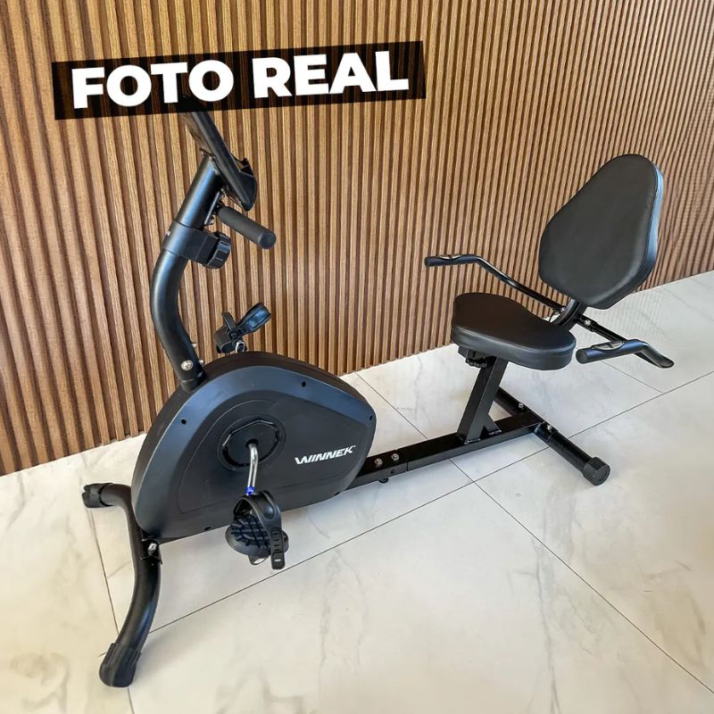 Bicicleta Ergométrica Horizontal Magnética Winnek 8 Níveis