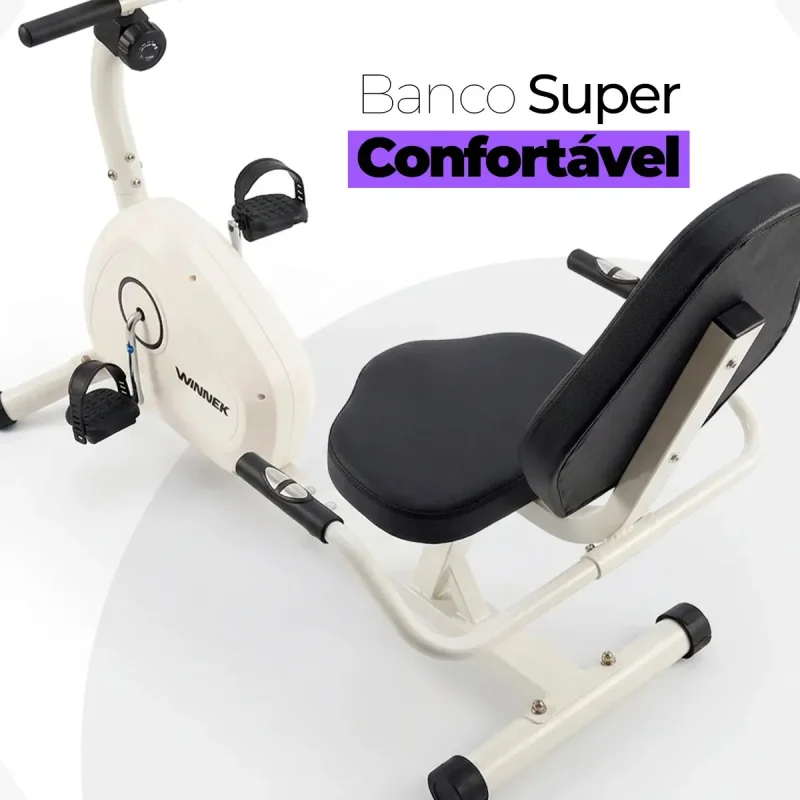 Bicicleta Ergometrica Horizontal Magnetica Winnek Branca