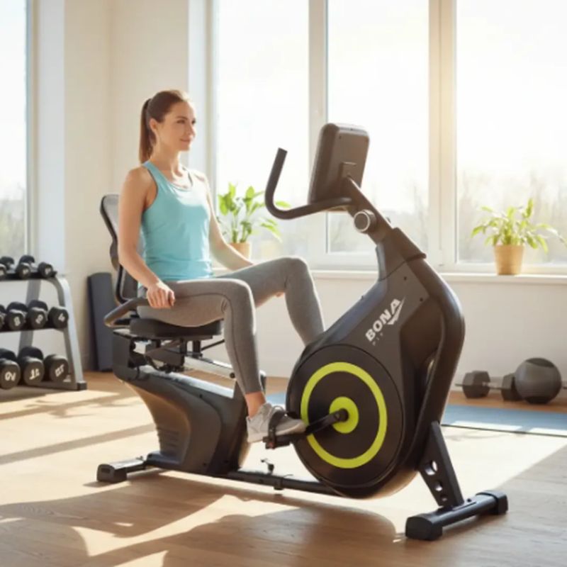 Pedais com tiras de fixação e pés antiderrapantes da bicicleta ergométrica Prime Comfort