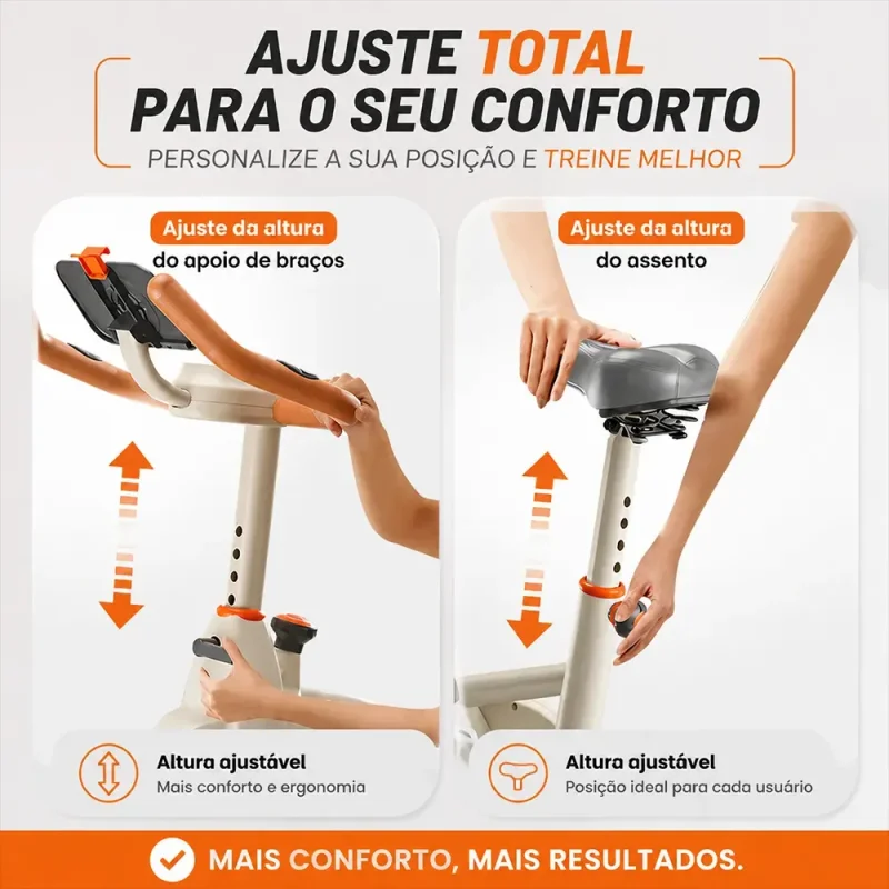 Bicicleta Ergometrica Magnetica Silenciosa 150kg Com Suporte Para Tablet