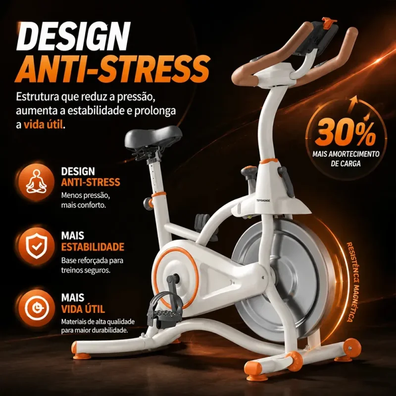 Bicicleta Ergometrica Magnetica Silenciosa 150kg Com Suporte Para Tablet