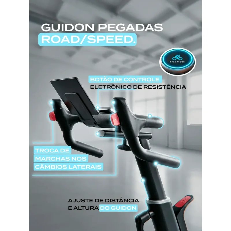 Bicicleta Ergometrica Megagym Smart Advanced 13k Bluetooth Preta