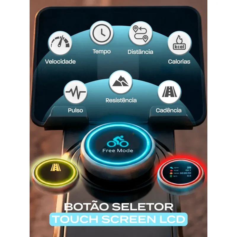 Bicicleta Ergometrica Megagym Smart Advanced 13k Bluetooth Preta