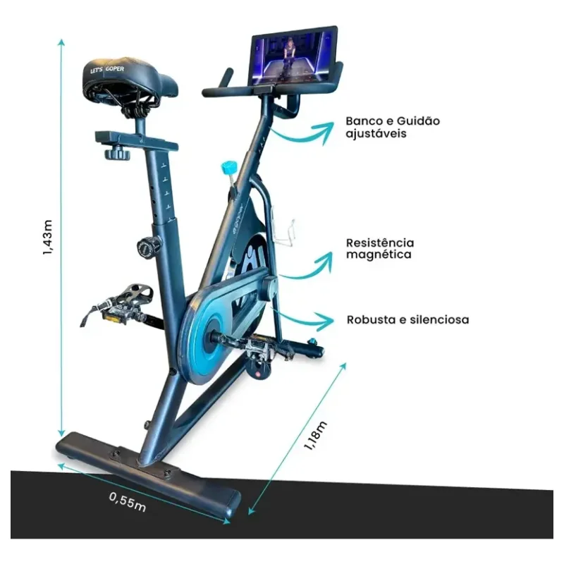 Bicicleta Ergometrica Smart Bike Goper Com Tela 154