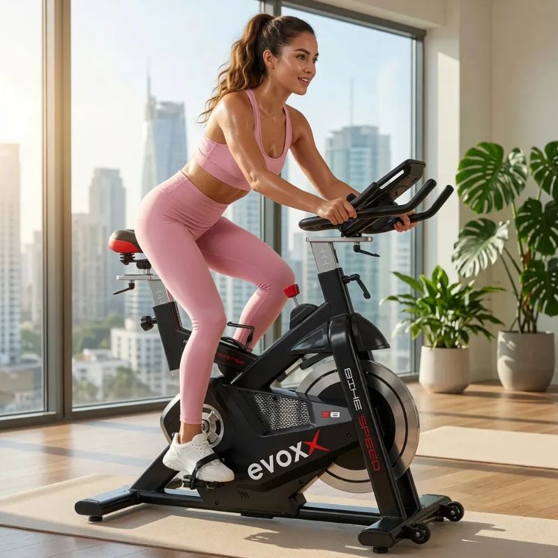Bicicleta Ergometrica Spinning Evox X6 Eletromagnetica 20kg - Imagem de detalhe 4