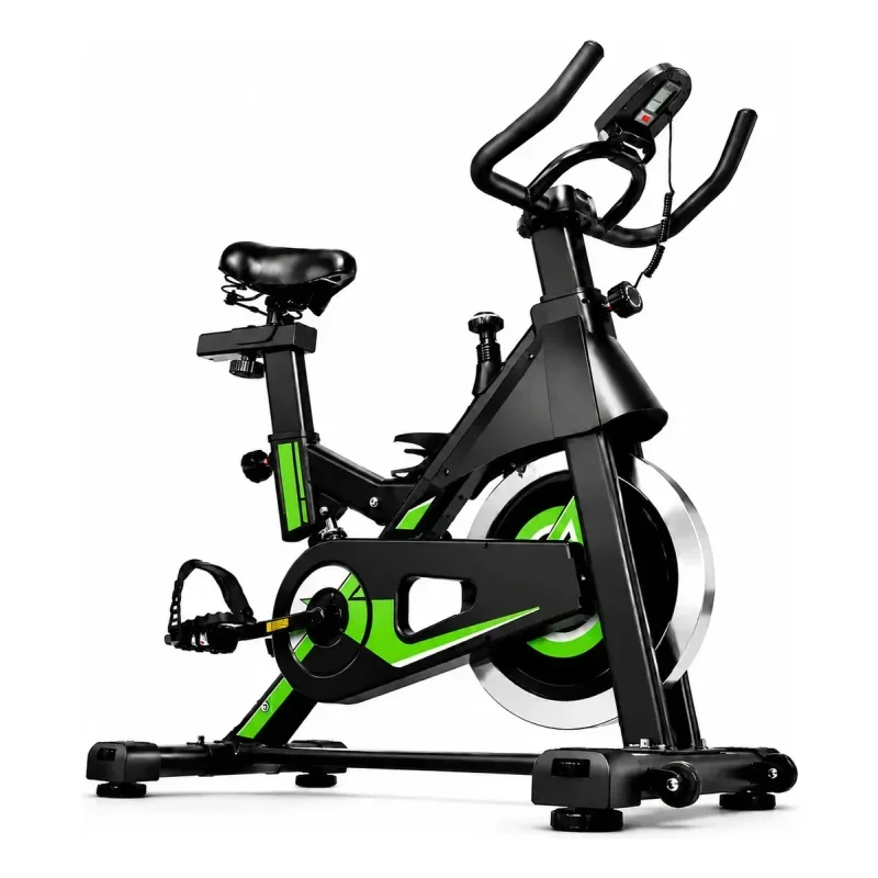 Bicicleta Ergométrica Spinning Mopower 8kg Verde Claro
