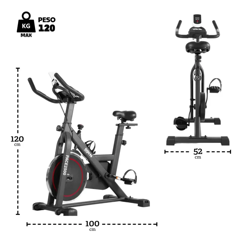 Bicicleta Ergometrica Spinning Odin Fit Pace2500 Roda 6kg
