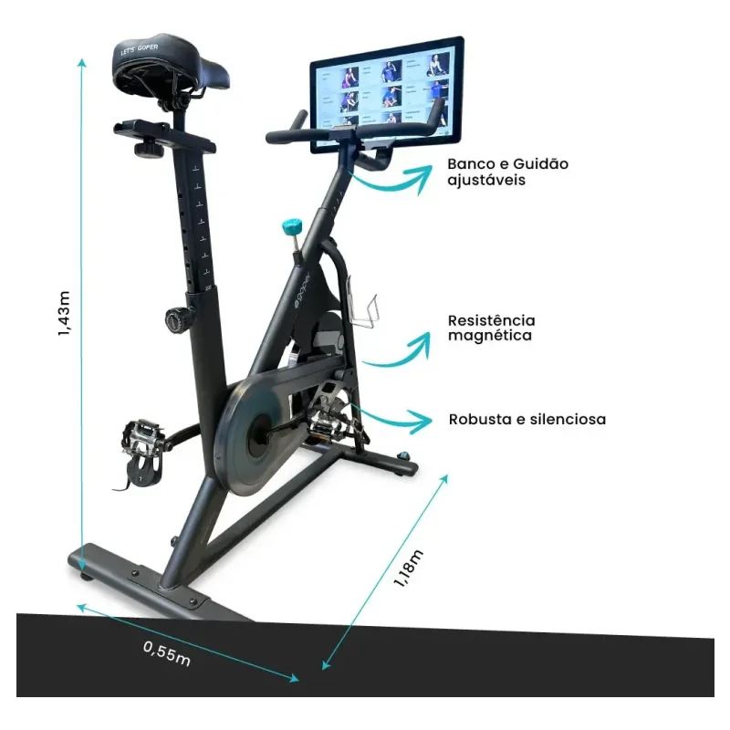Bicicleta Spinning Goper Smart Indoor Tela 215