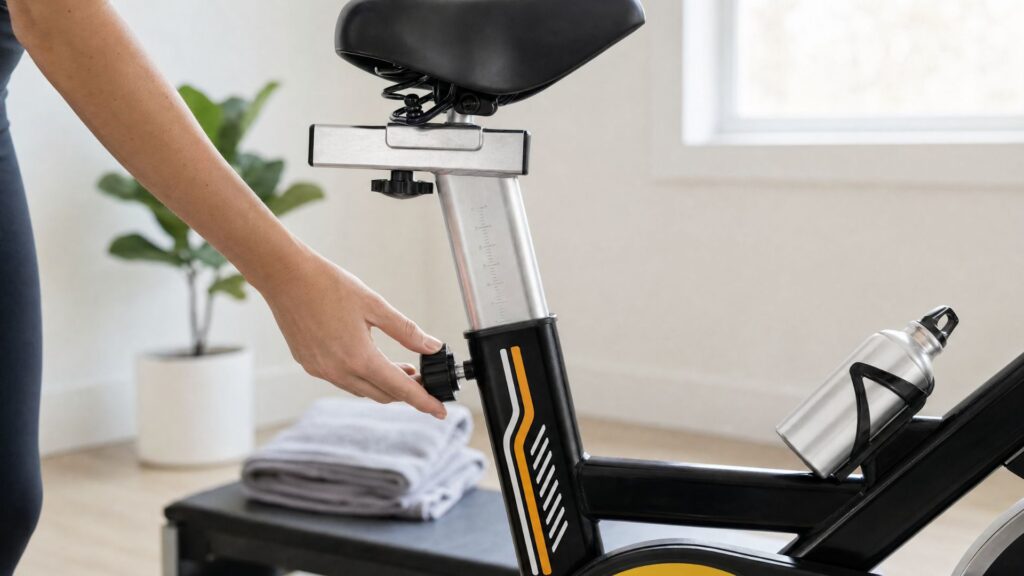 Regulagens e Ajustes de Conforto em uma Bicicleta de Spinning