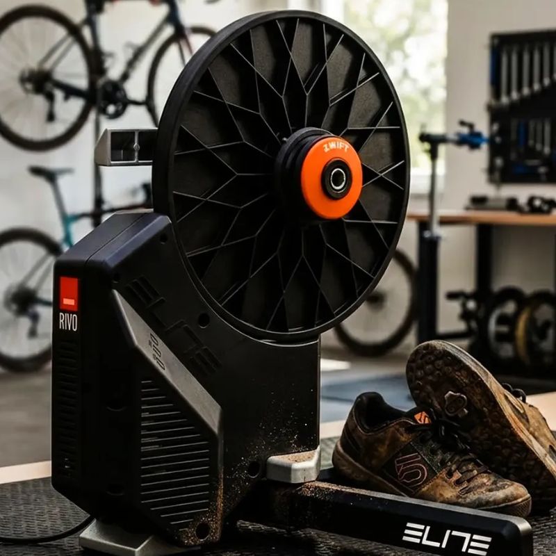 Rolo de treino inteligente Elite Rivo Smart Direct Drive com Zwift Cog