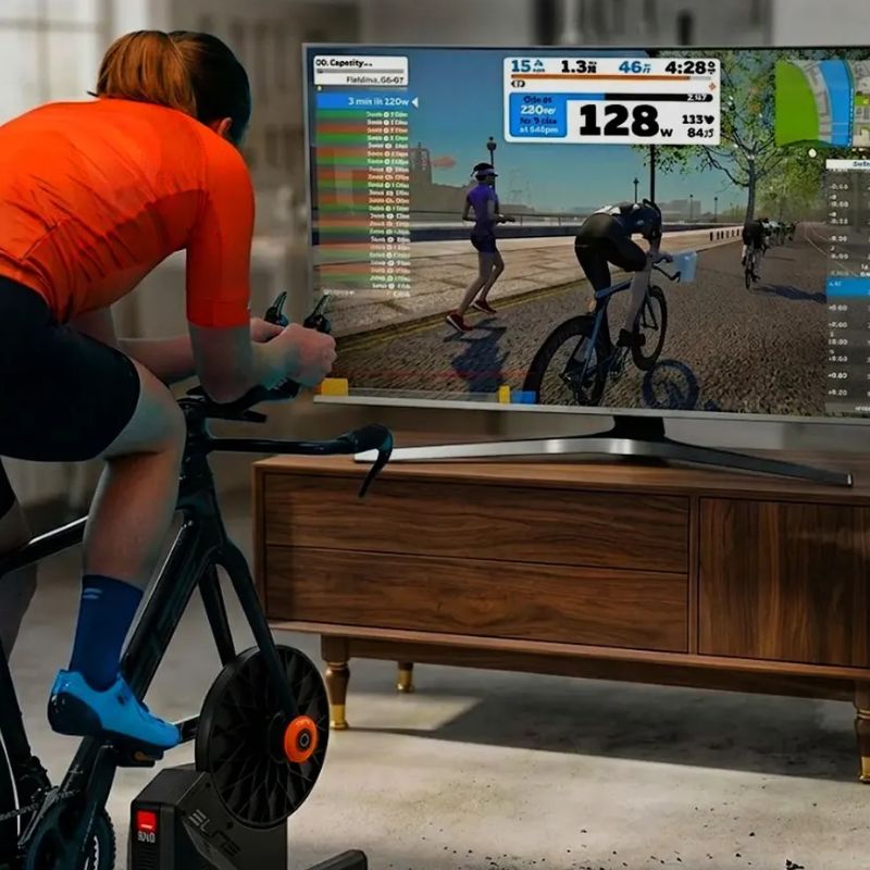 Rolo de treino inteligente Elite Rivo Smart Direct Drive com Zwift Cog