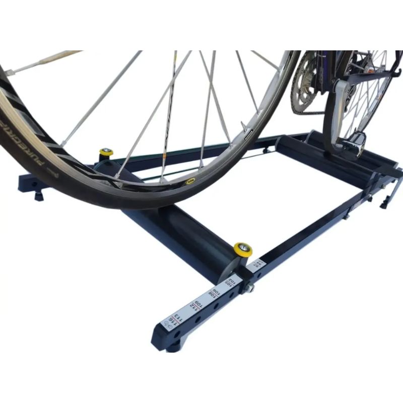 Rolo de treino triplo R-Scroll RT004 Premium aberto para simulação de pedalada indoor
