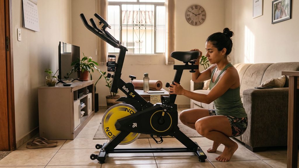 Bicicleta Ergométrica Spinning BeOn S4