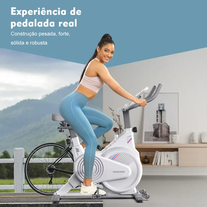 Bicicleta Ergometrica Spinning Mecanica Python Fly Branca