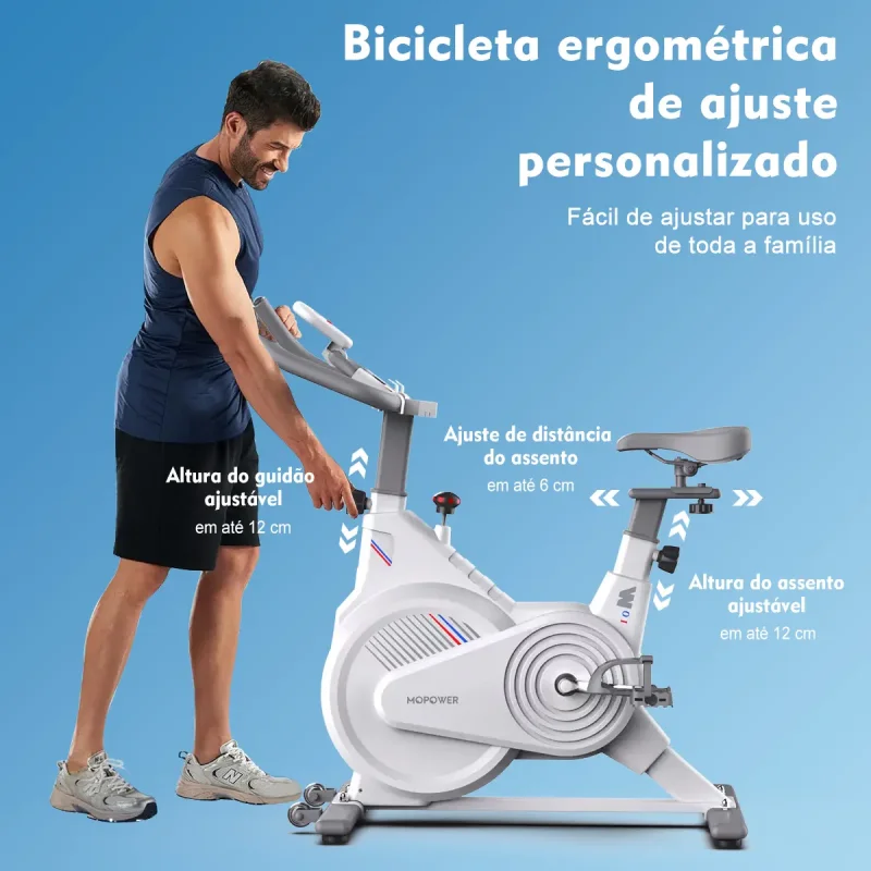 Bicicleta Ergometrica Spinning Mecanica Python Fly Branca