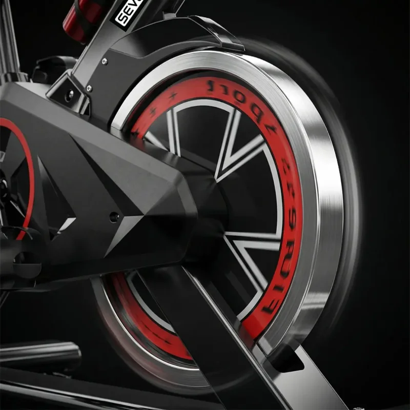 Bicicleta Ergometrica Spinning Sevenfit 6kg Preto E Vermelho