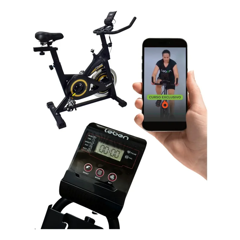 Bicicleta Ergometrica Spinning Trinity 5kg Leben