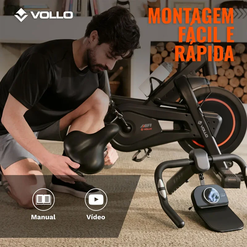 Bicicleta Ergometrica Spinning Vollo Sf1 Roda 6 Kg